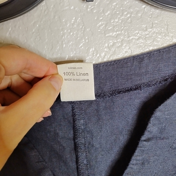 Len Ok linen langenlook loose v neck pocket 3/4 sleeve dress sz XXL - Picture 7 of 9